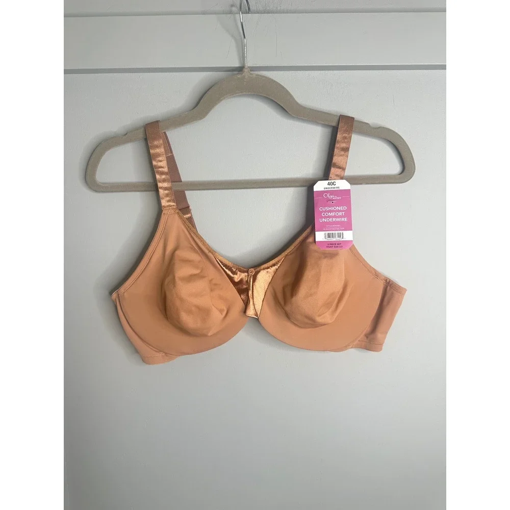 Olga by Warner's Cushioned Comfort Underwire Bra 40C Tan 05006O NWT - Picture 1 of 10